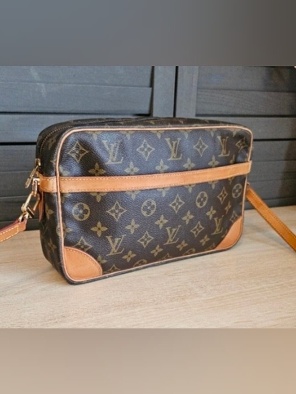Authentic LOUIS VUITTON Monogram Compiegne 28 Shoulder Bag